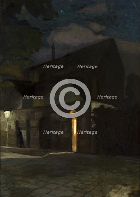 The Domincan Church in Krakow at Night, 1902. Creator: Henryk Szczyglinski.