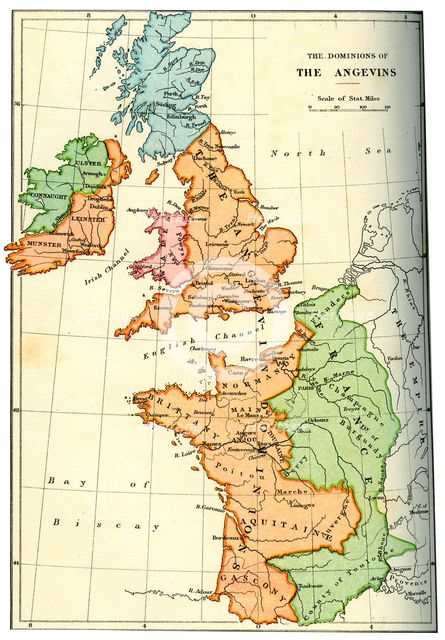 The dominions of the Angevins, 1892. Artist: Unknown