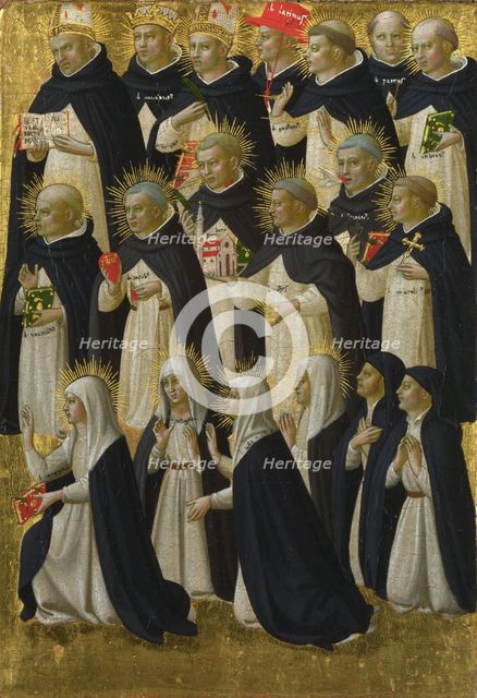The Dominican Blessed (Panel from Fiesole San Domenico Altarpiece), c. 1423-1424. Artist: Angelico, Fra Giovanni, da Fiesole (ca. 1400-1455)