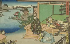 The Domyoji Scene (Domyoji no dan), from the series "Sugawara's Secrets (Sugawara denju)", c.1830/44 Creator: Sadahide Utagawa