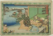 The Domyoji Scene (Domyoji no dan), from the series "Sugawara's Secrets (Sugawara denju)", c.1830/44 Creator: Sadahide Utagawa