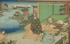 The Domyoji Scene (Domyoji no dan), from the series "Sugawara's Secrets (Sugawara denju)", c.1830/44 Creator: Sadahide Utagawa