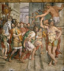 The Donation of Pepin the Short to Pope Stephen II, c. 1565. Creator: Siciolante da Sermoneta, Girolamo (1521-c. 1580)