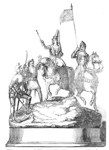 The Doncaster Race Plate, 1854 - Queen Philippa before the Battle of Neville's Cross, 1854. Creator: Unknown