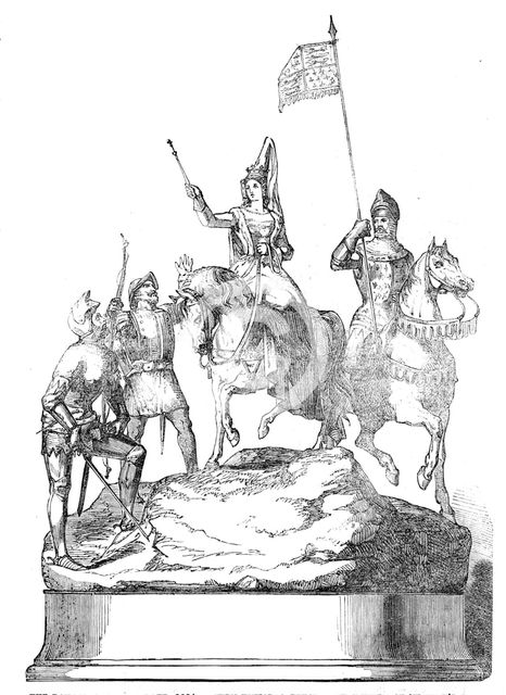 The Doncaster Race Plate, 1854 - Queen Philippa before the Battle of Neville's Cross, 1854. Creator: Unknown.