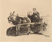 The Donkey Cart, 1922. Creator: George Wesley Bellows