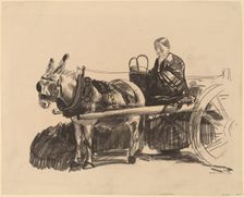 The Donkey Cart, 1922. Creator: George Wesley Bellows