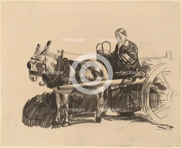 The Donkey Cart, 1922. Creator: George Wesley Bellows.