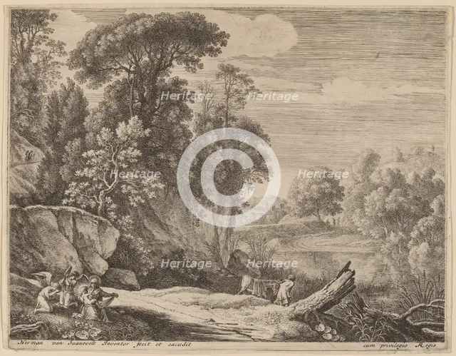 The Donkey Led to the River. Creator: Herman van Swanevelt.