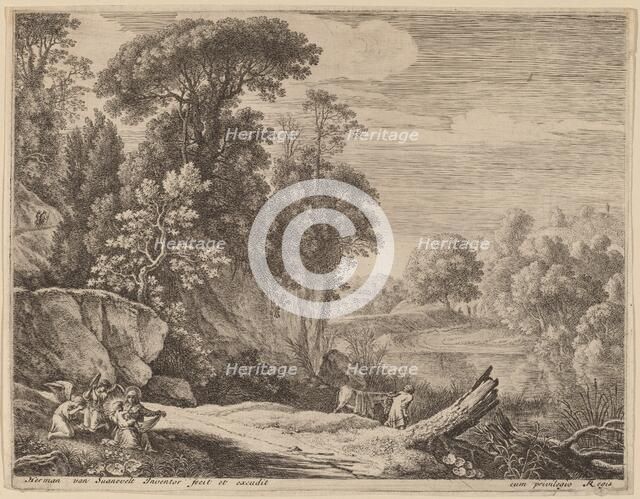 The Donkey Led to the River. Creator: Herman van Swanevelt.