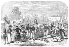 The "Doseh", an annual religious ceremony at Cairo, 1861. Creator: Unknown