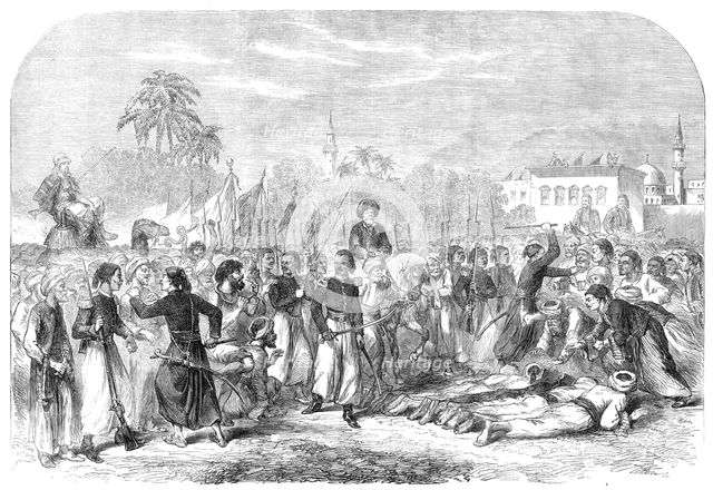 The "Doseh", an annual religious ceremony at Cairo, 1861. Creator: Unknown.