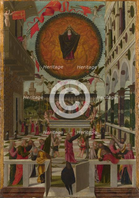 The Dormition and Assumption of the Virgin, 1488. Artist: Gerolamo da Vicenza (active 1488)