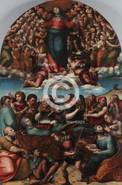 The Dormition and Assumption of the Virgin, c1530. Creator: Machuca, Pedro (c. 1490-1550).