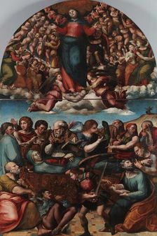 The Dormition and Assumption of the Virgin, c1530. Creator: Machuca, Pedro (c. 1490-1550)