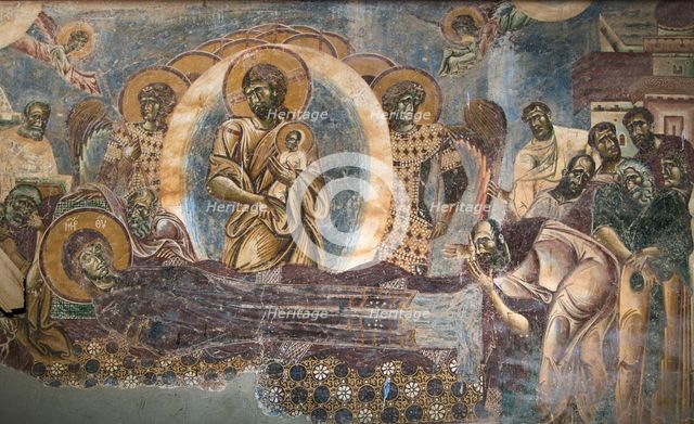 The Dormition of the Virgin, 12th century. Creator: Byzantine Master ().