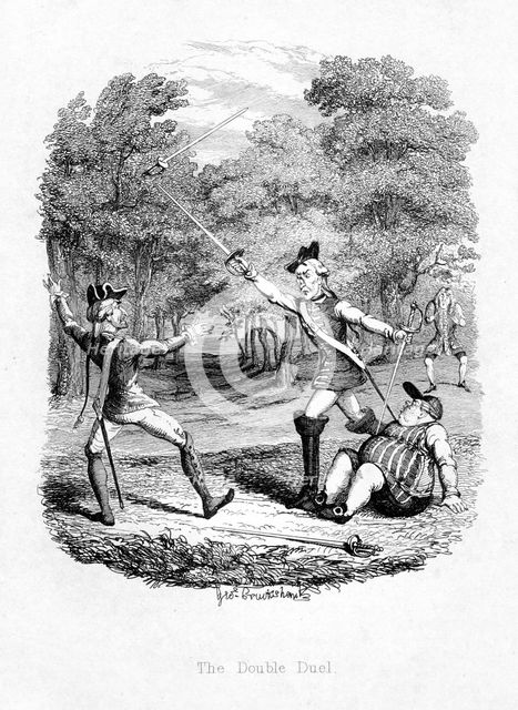 'The Double Duel', 1844. Artist: Unknown