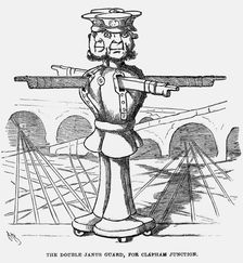 The Double Janus Guard, for Clapham Junction 1865. Creator: Charles Henry Bennett