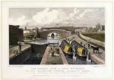 The Double Lock and East Entrance to the Islington Tunnel, Regent's Canal 1827. Creator: Frederick James Havell