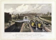 The Double Lock and East Entrance to the Islington Tunnel, Regent's Canal 1827. Artist: Frederick James Havell