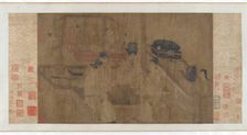 The Double Screen: Emperor Li Jing Watching his Brothers Play Weiqi, 14th century. Creator: Unknown