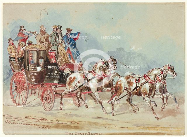 The Dover Express, 1832. Creator: Charles B Newhouse.