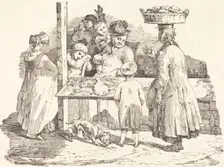 The Dozing Fishmonger (Le marchand de poissons endormie), 1820. Creator: Theodore Gericault