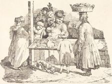 The Dozing Fishmonger (Le marchand de poissons endormie), 1820. Creator: Theodore Gericault