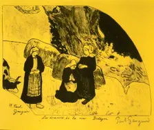 The Drama of the Sea, Brittany, from the Volpini Suite: Dessins lithographiques, 1889., 1889. Creator: Paul Gauguin