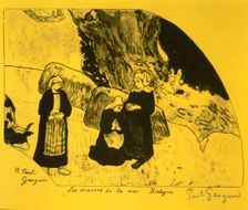 The Drama of the Sea, Brittany, from the Volpini Suite: Dessins lithographiques, 1889., 1889. Creator: Paul Gauguin