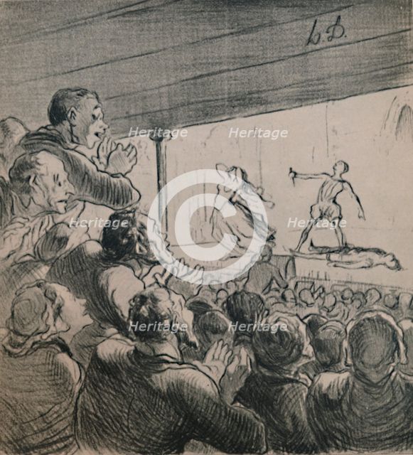 'The Drama', c.1860s,(1946).  Artist: Honore Daumier.