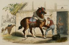 The draft horse, 1856. Creator: Edouard Travies