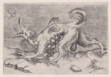 The Dragon and the Bee, ca. 1514-36. Creator: Agostino Veneziano