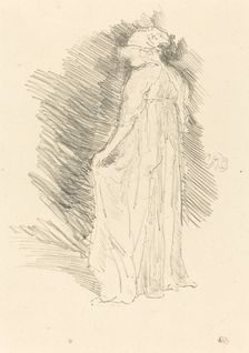 The Draped Figure, Back View, 1893. Creator: James Abbott McNeill Whistler