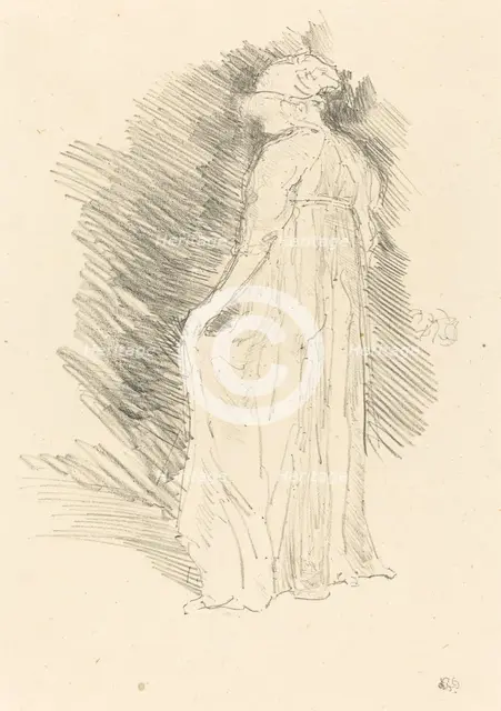 The Draped Figure, Back View, 1893. Creator: James Abbott McNeill Whistler.