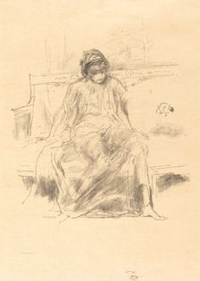 The Draped Figure, Seated, 1893. Creator: James Abbott McNeill Whistler