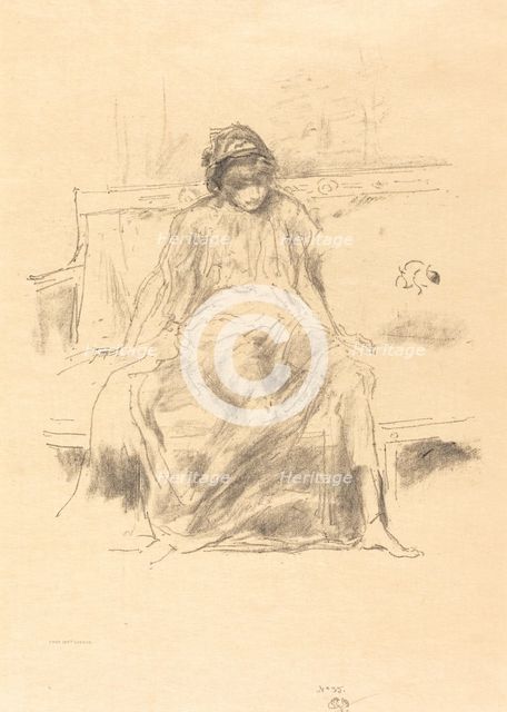 The Draped Figure, Seated, 1893. Creator: James Abbott McNeill Whistler.