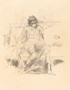 The Draped Figure, Seated, 1893. Creator: James Abbott McNeill Whistler