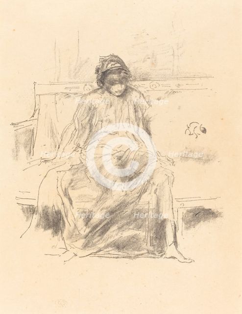 The Draped Figure, Seated, 1893. Creator: James Abbott McNeill Whistler.