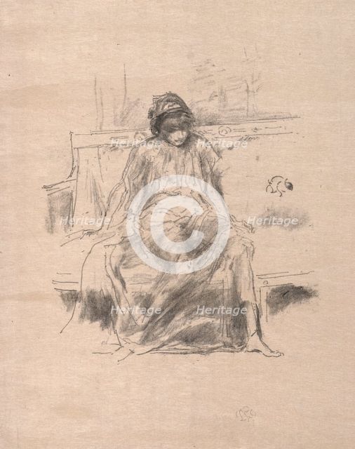 The Draped Figure Seated, 1893. Creator: James McNeill Whistler (American, 1834-1903).