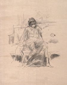 The Draped Figure Seated, 1893. Creator: James McNeill Whistler (American, 1834-1903)