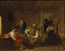The Draughts Players, End of 19th cen.. Artist: Anonymous