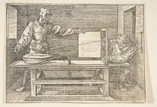 The Draughtsman of the Lute.n.d. Creator: Albrecht Durer