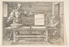 The Draughtsman of the Lute.n.d. Creator: Albrecht Durer
