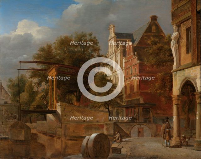 The Drawbridge, 1660-1672. Creator: Jan van der Heyden.