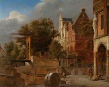 The Drawbridge, 1660-1672. Creator: Jan van der Heyden