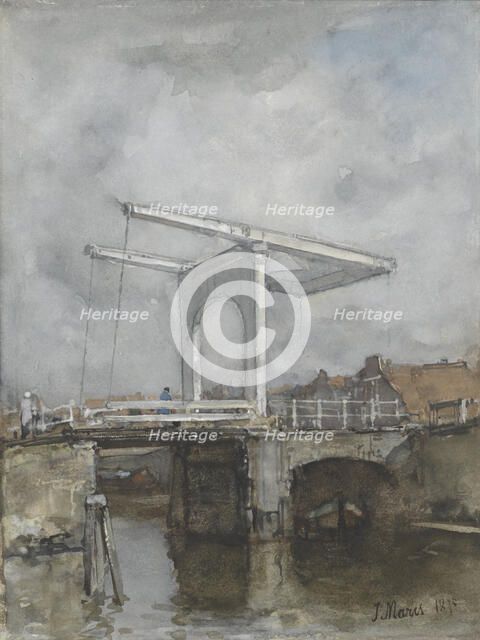 The Drawbridge, 1875. Creator: Jacob Henricus Maris.