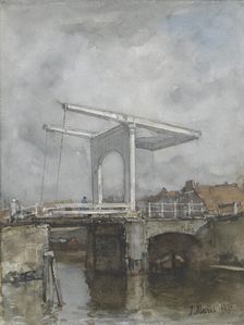 The Drawbridge, 1875. Creator: Jacob Henricus Maris