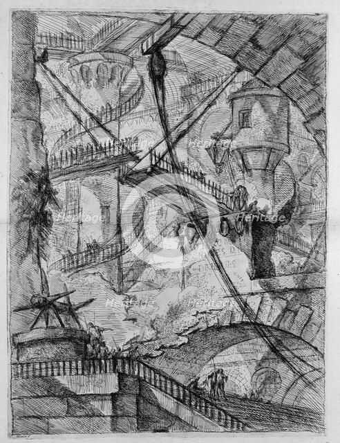 The Drawbridge. From the series The Imaginary Prisons (Le Carceri d'Invenzione). Artist: Piranesi, Giovanni Battista (1720-1778)