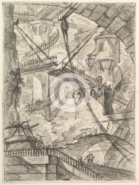 The Drawbridge, from Carceri d'invenzione (Imaginary Prisons), ca. 1749-50. Creator: Giovanni Battista Piranesi.